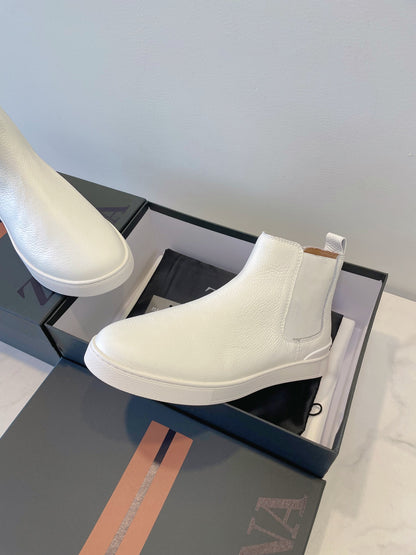 Zegna COUTURE Triple Stitch Leather Sneakers