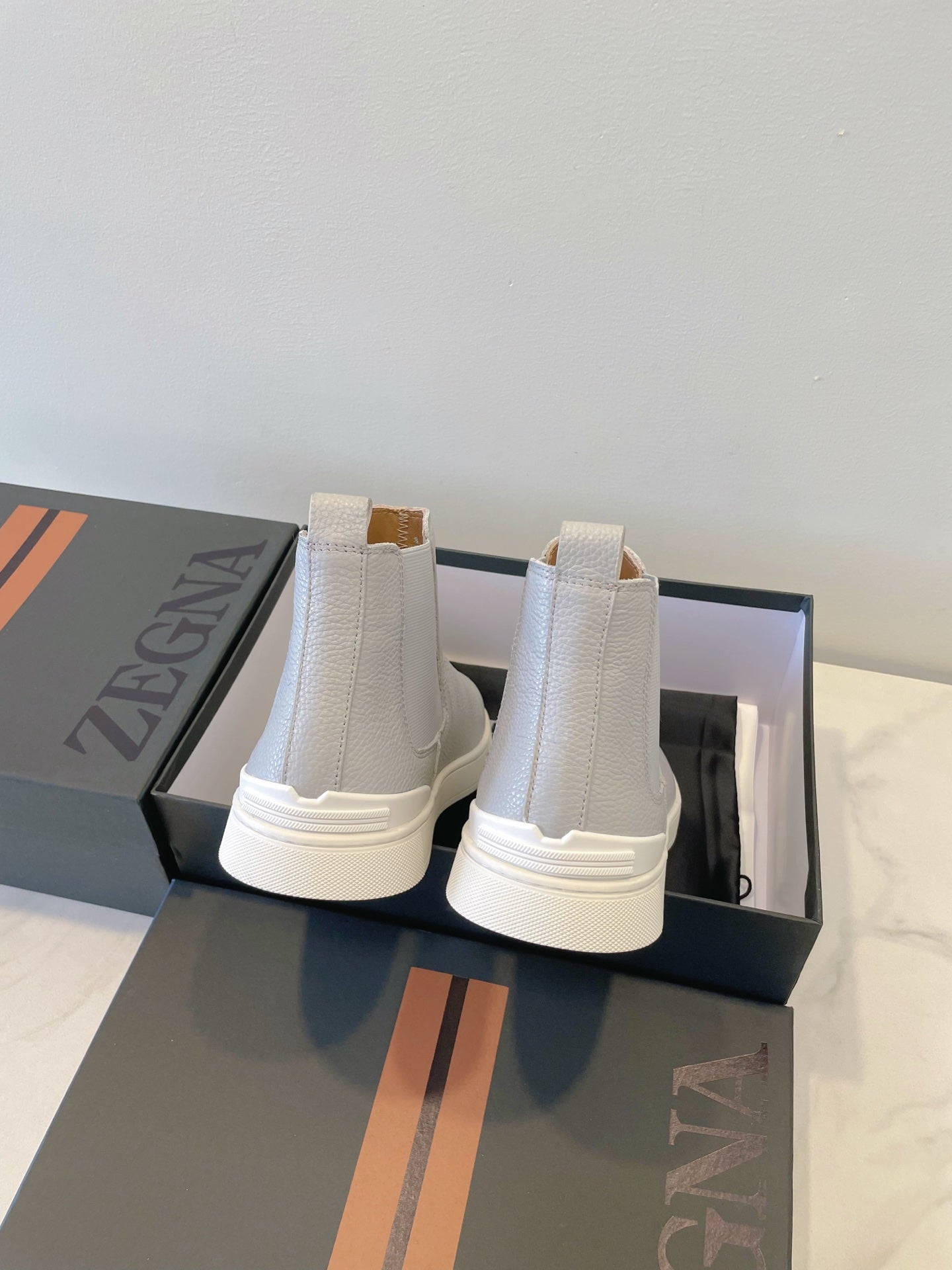 Zegna COUTURE Triple Stitch Leather Sneakers