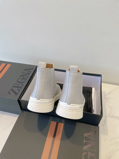 Zegna COUTURE Triple Stitch Leather Sneakers