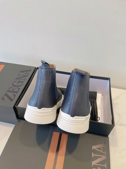 Zegna COUTURE Triple Stitch Leather Sneakers