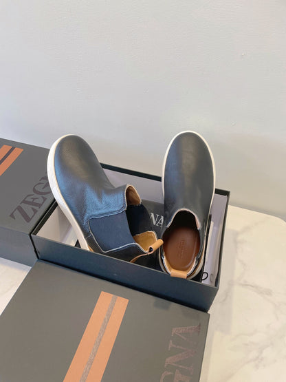 Zegna COUTURE Triple Stitch Leather Sneakers