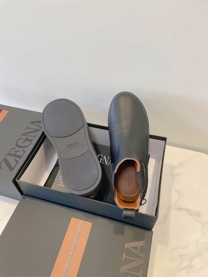 Zegna COUTURE Triple Stitch Leather Sneakers