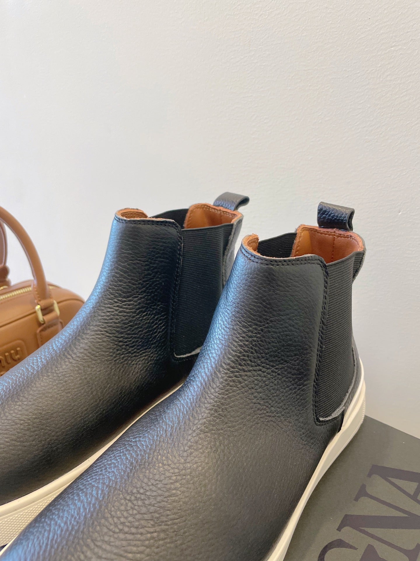 Zegna COUTURE Triple Stitch Leather Sneakers