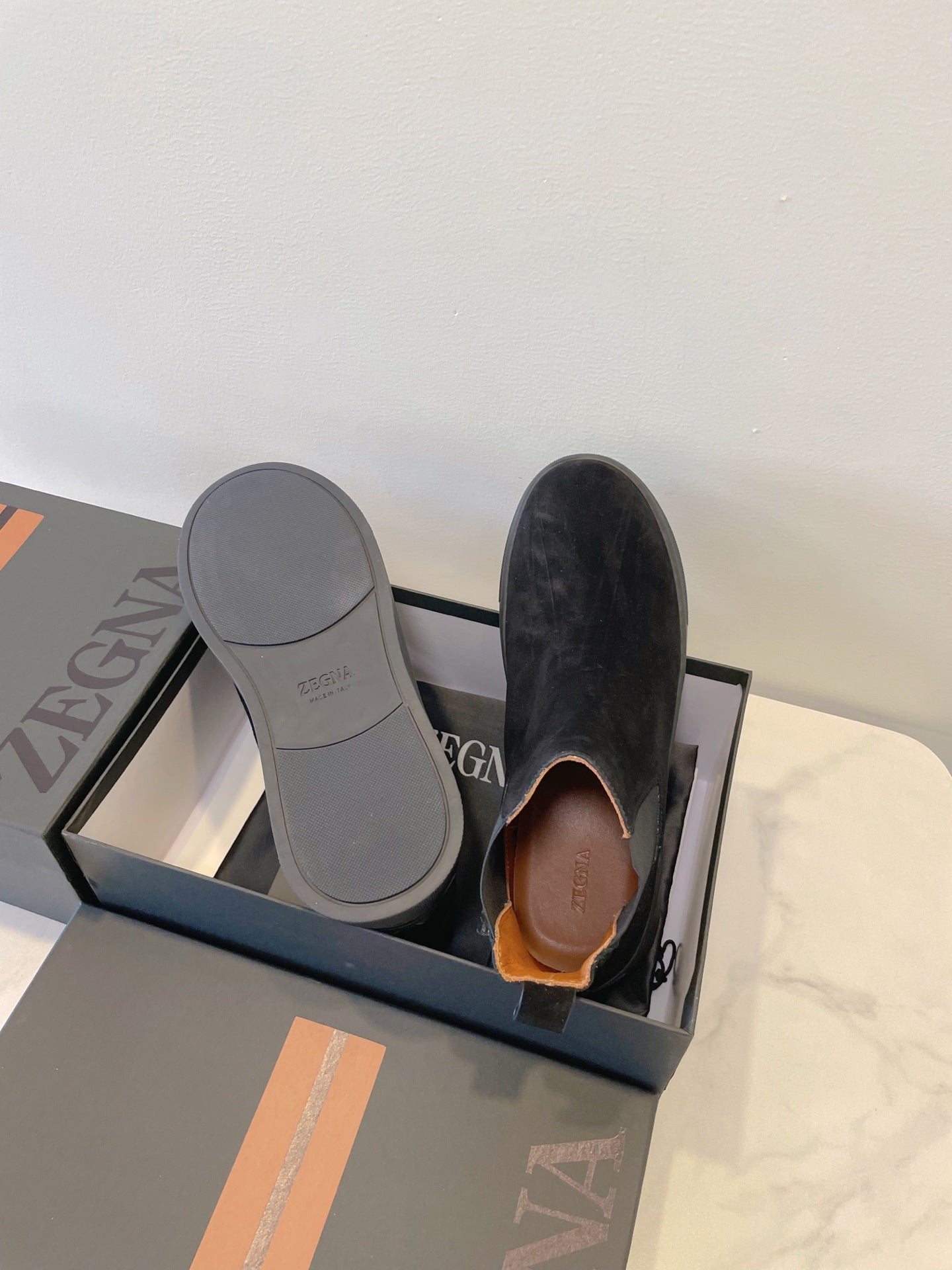 Zegna COUTURE Triple Stitch Leather Sneakers