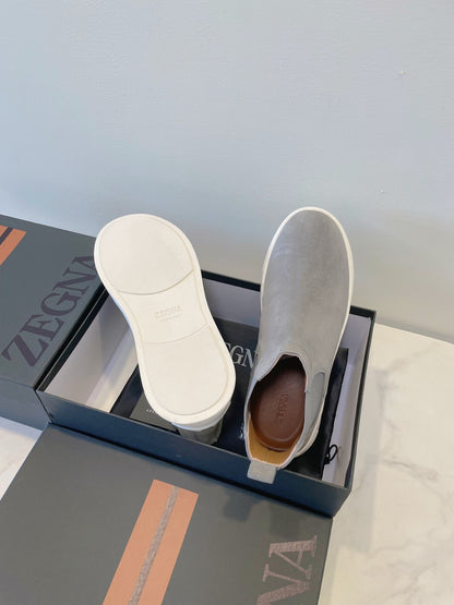 Zegna COUTURE Triple Stitch Leather Sneakers