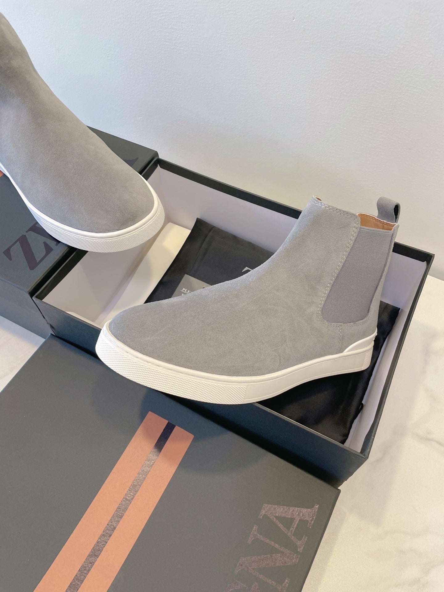 Zegna COUTURE Triple Stitch Leather Sneakers