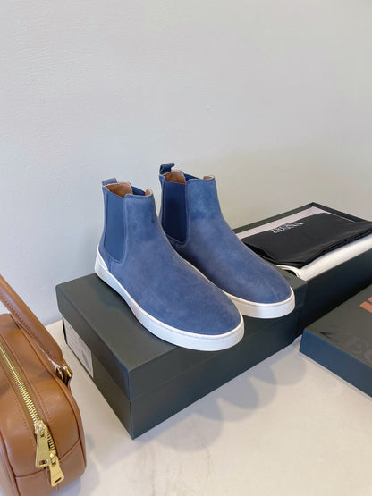 Zegna COUTURE Triple Stitch Leather Sneakers