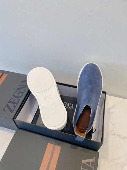 Zegna COUTURE Triple Stitch Leather Sneakers