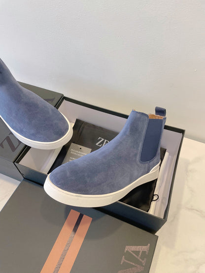 Zegna COUTURE Triple Stitch Leather Sneakers