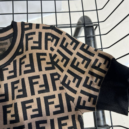 Fendi Double F Monogram Jacquard Knit Dress