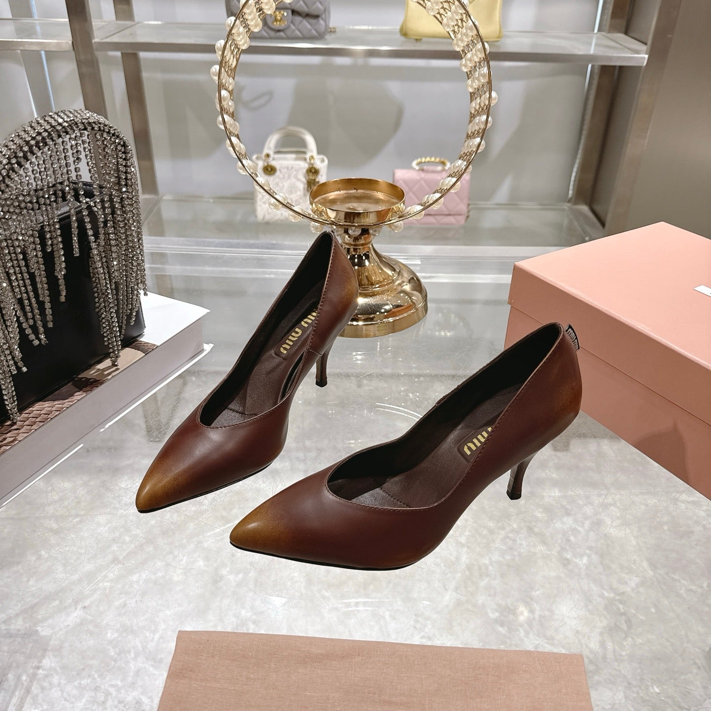Miu Miu Pointed Toe Classic Pumps – Spring 2026 Collection