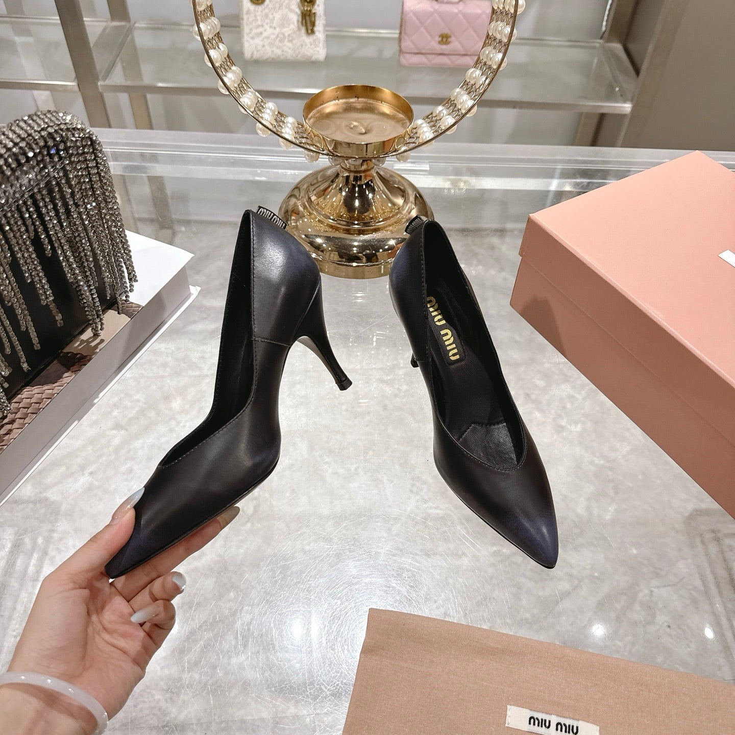 Miu Miu Pointed Toe Classic Pumps – Spring 2026 Collection