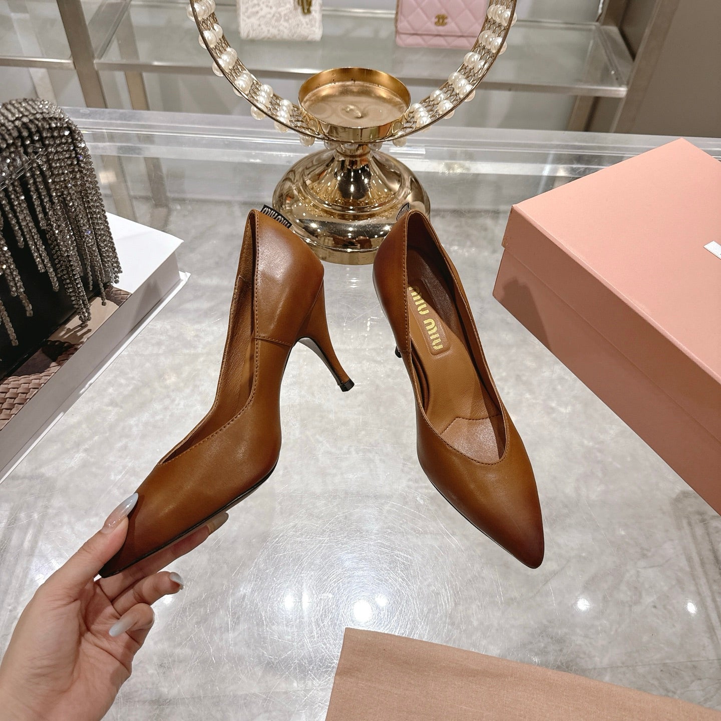 Miu Miu Pointed Toe Classic Pumps – Spring 2026 Collection