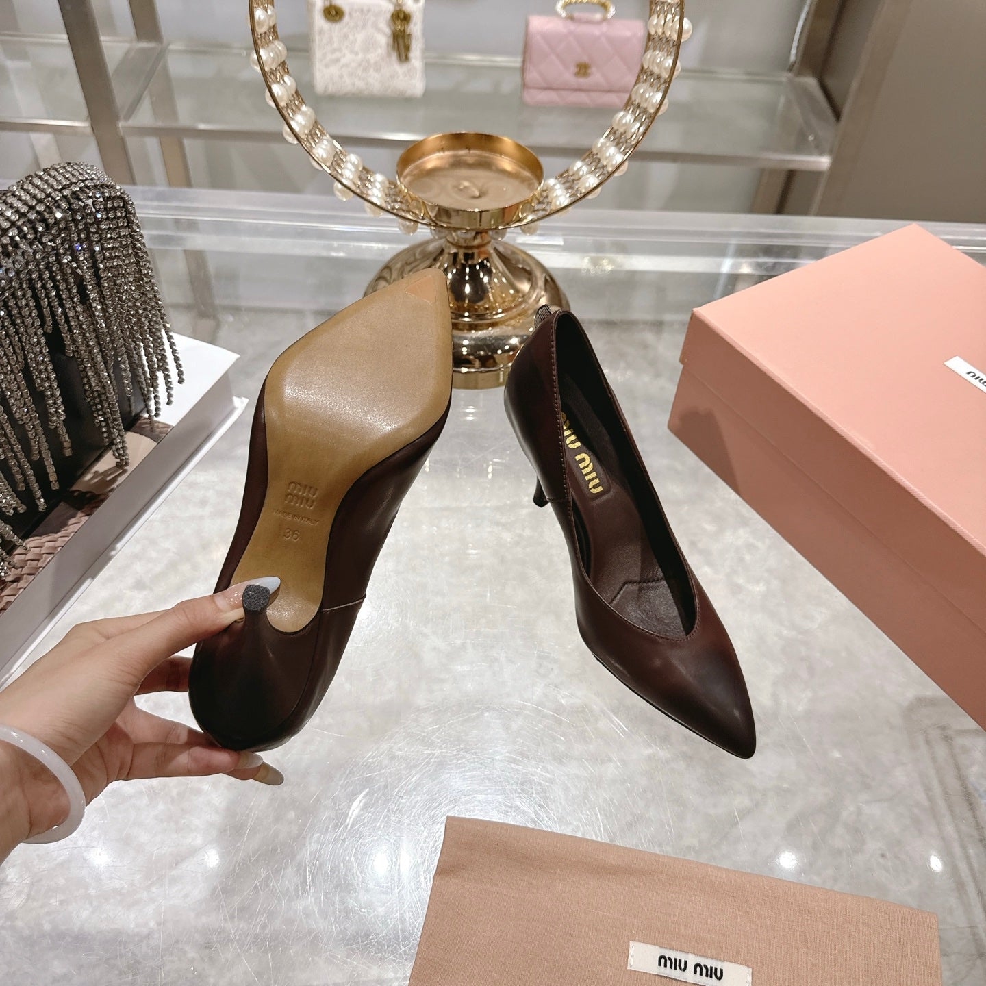 Miu Miu Pointed Toe Classic Pumps – Spring 2026 Collection