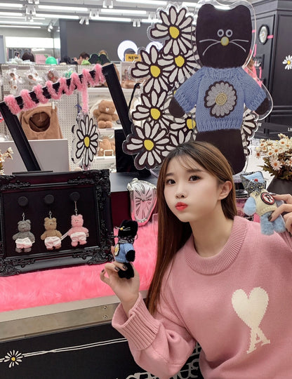 AMI Paris Heart Letter Knit Sweater