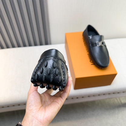 Louis Vuitton Pebbled Leather Driving Shoes