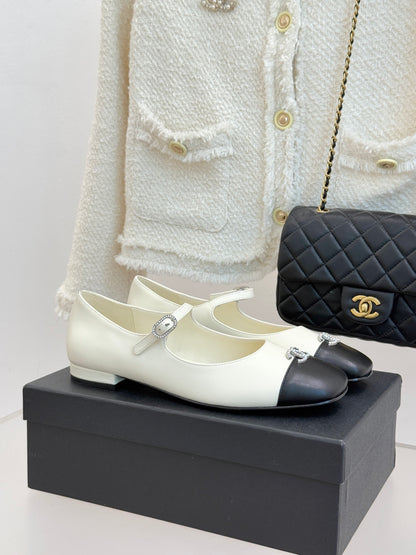 Chanel Rhinestone Double C Mary Jane Flats – 25K Collection