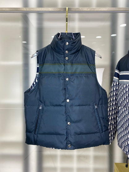 Dior Full Print Jacquard Reversible Down Vest – 22FW