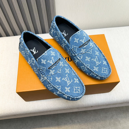 Louis Vuitton Pebbled Leather Driving Shoes
