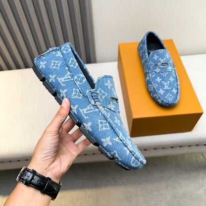 Louis Vuitton Pebbled Leather Driving Shoes