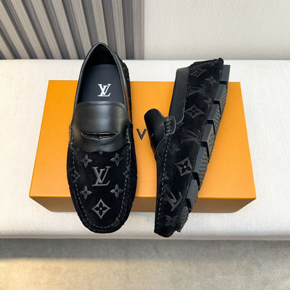 Louis Vuitton Pebbled Leather Driving Shoes
