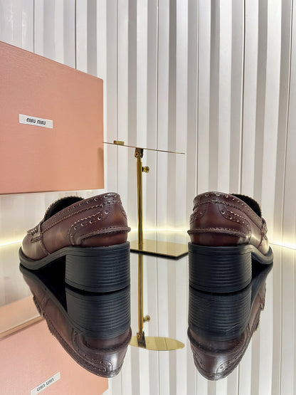 Miu Miu Lightweight Coin Platform Loafers