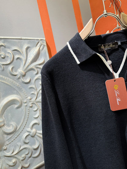 Loro Piana 2025 Knit Sweater with Chest Logo – Autumn/Winter Collection