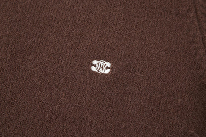 Celine Triomphe Embroidered Knit Sweater