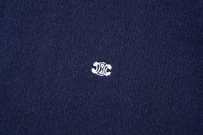 Celine Triomphe Embroidered Knit Sweater