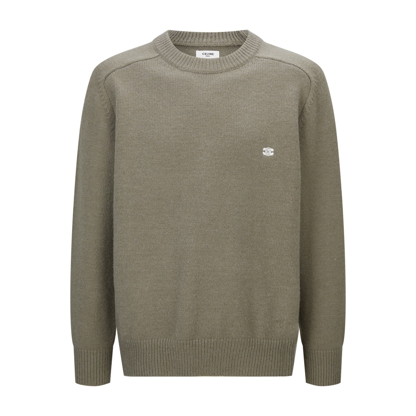 Celine Triomphe Embroidered Knit Sweater