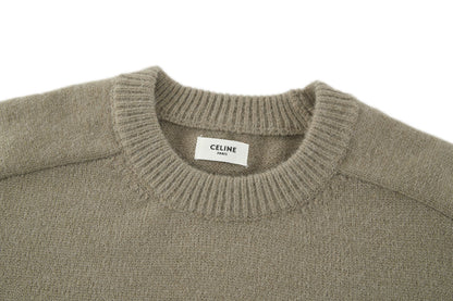Celine Triomphe Embroidered Knit Sweater