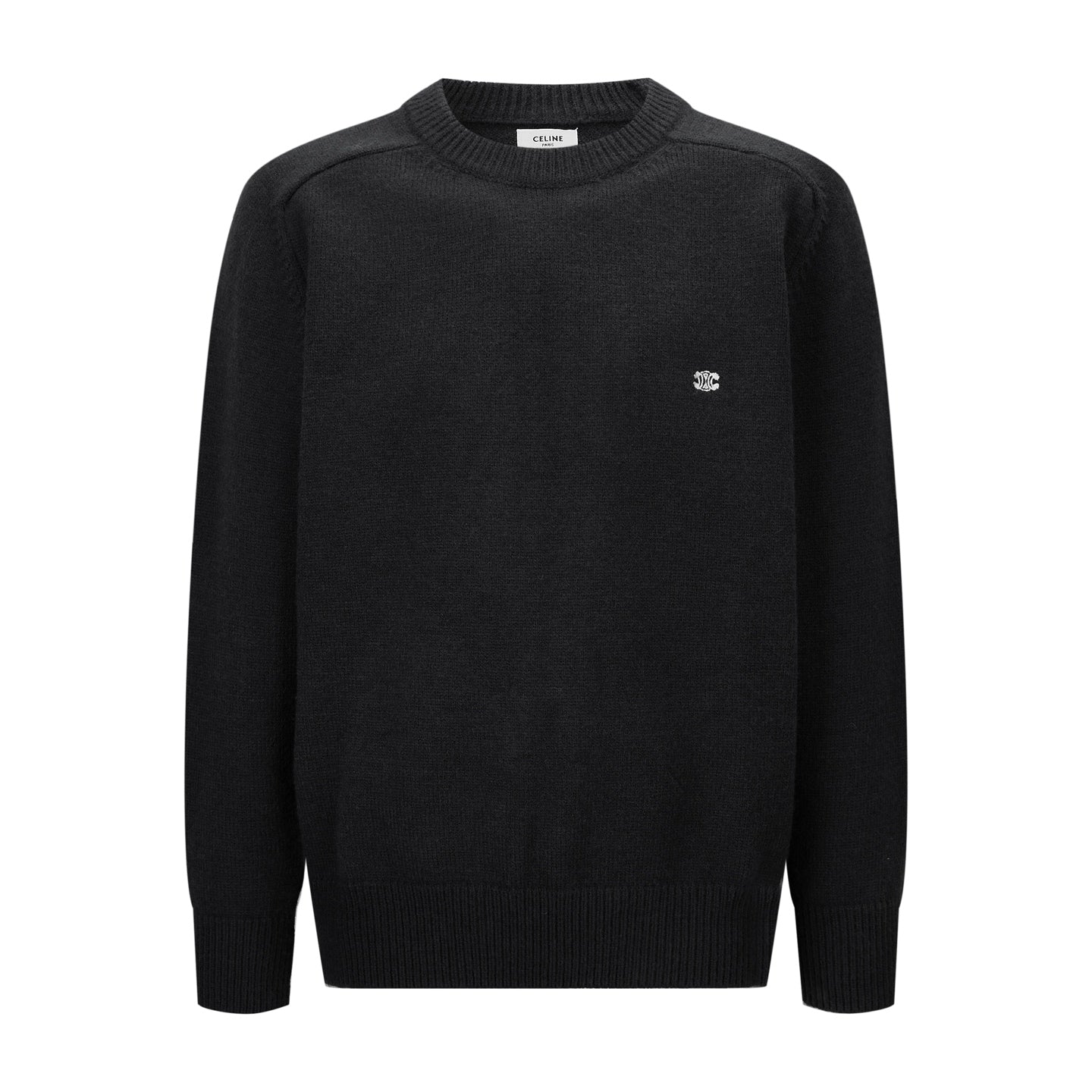 Celine Triomphe Embroidered Knit Sweater