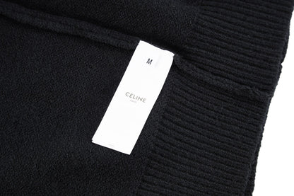 Celine Triomphe Embroidered Knit Sweater