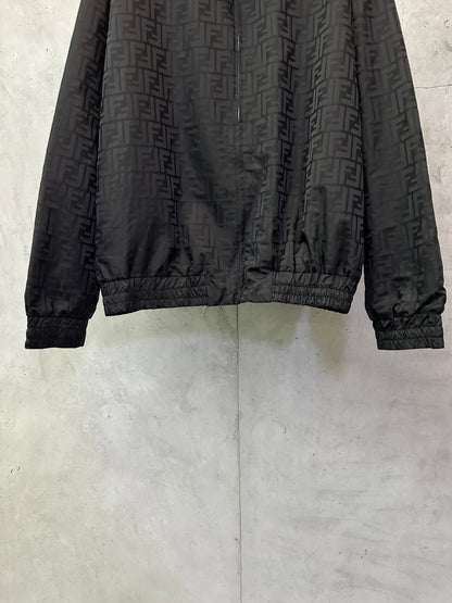 Fendi Stand Collar Nylon Bomber Jacket