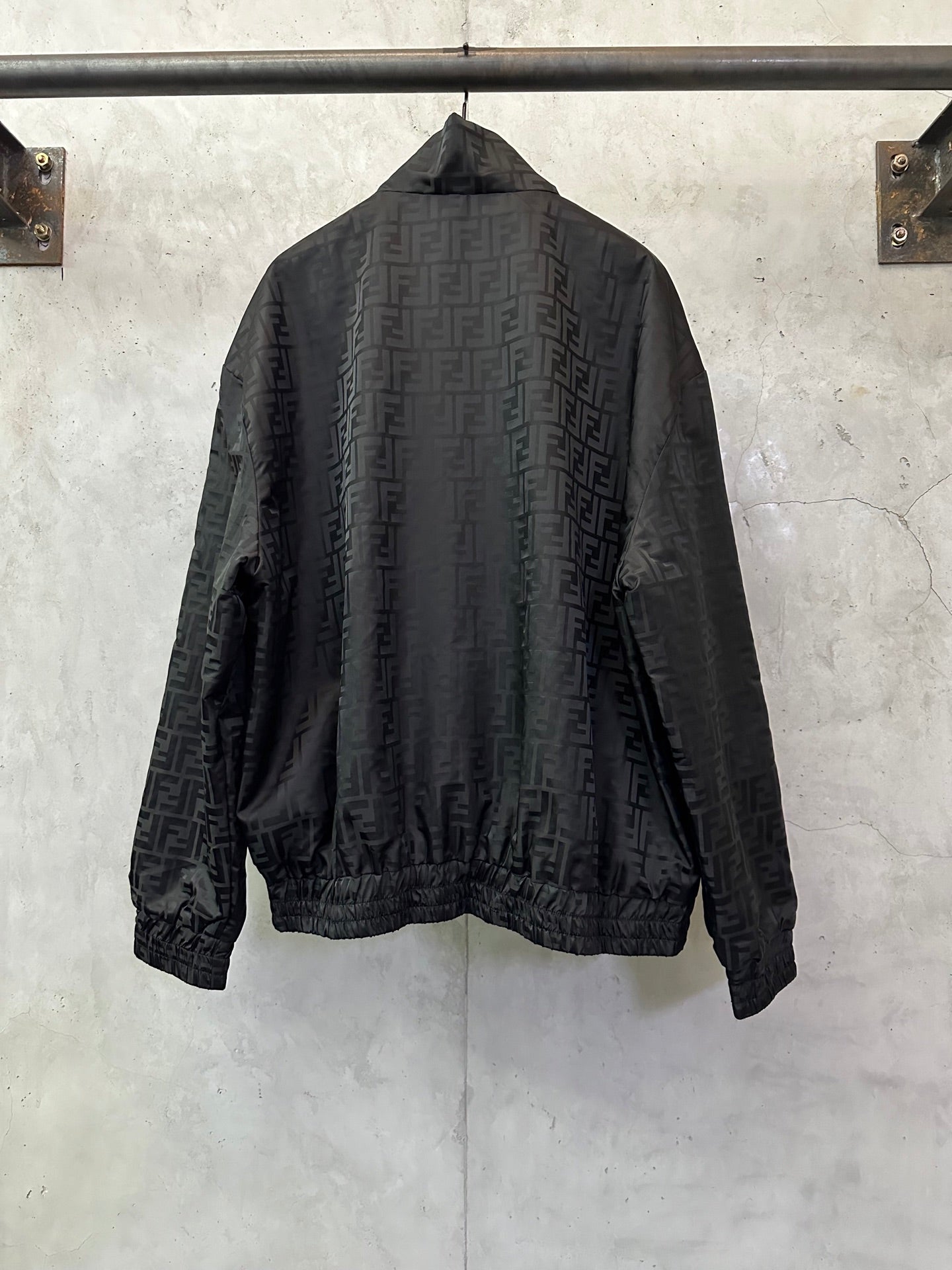 Fendi Stand Collar Nylon Bomber Jacket