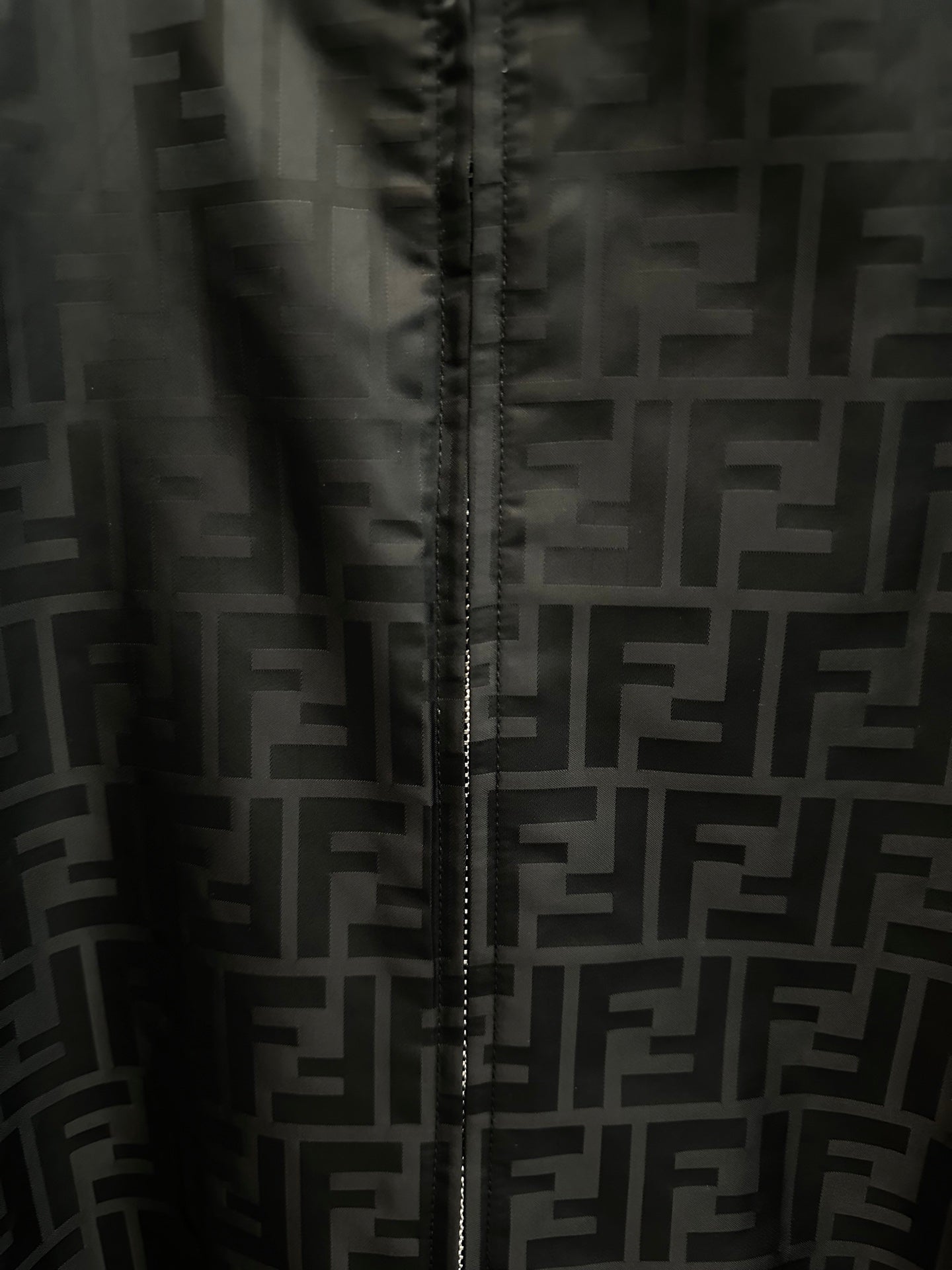 Fendi Stand Collar Nylon Bomber Jacket