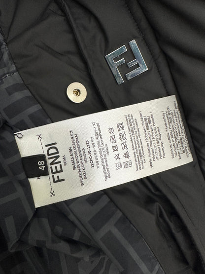 Fendi Black Collar Padded Jacket