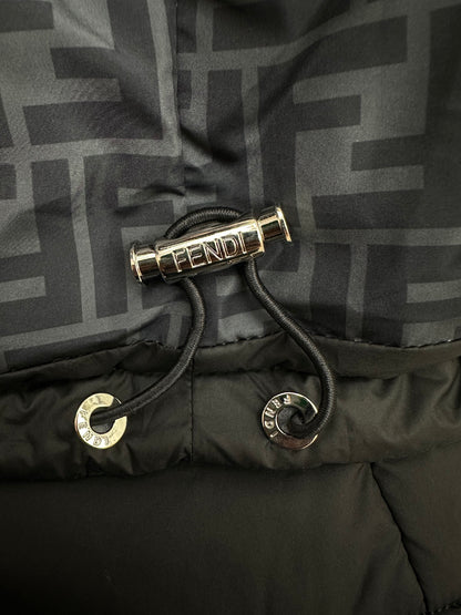 Fendi Black Collar Padded Jacket