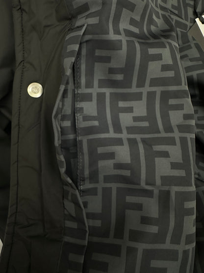 Fendi Black Collar Padded Jacket