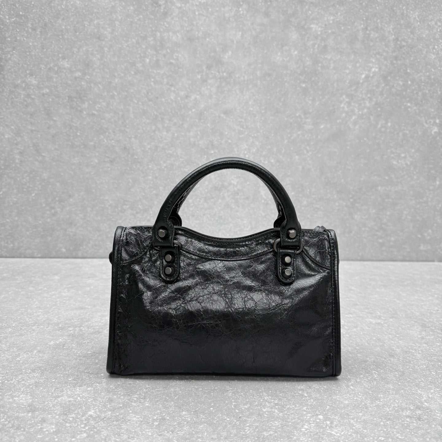 Balenciaga Le City Mini Bag – Oil-Waxed Black