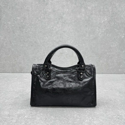 Balenciaga Le City Mini Bag – Oil-Waxed Black