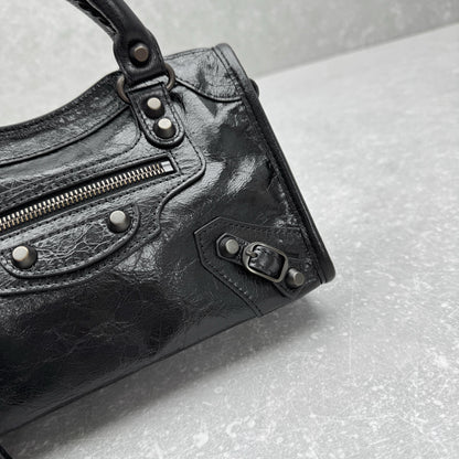 Balenciaga Le City Mini Bag – Oil-Waxed Black