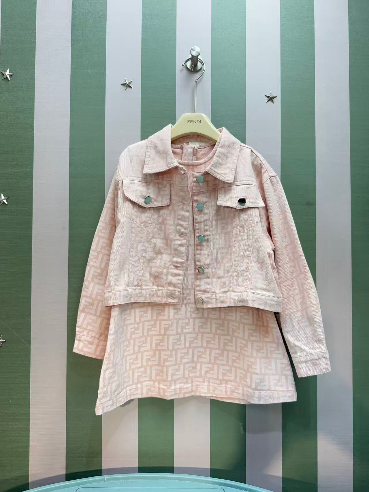 Fendi Kids Two-Piece Set (Jacket & Dress) – 2025SS