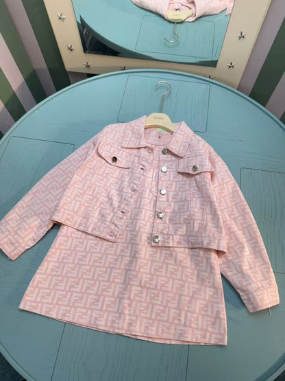 Fendi Kids Two-Piece Set (Jacket & Dress) – 2025SS