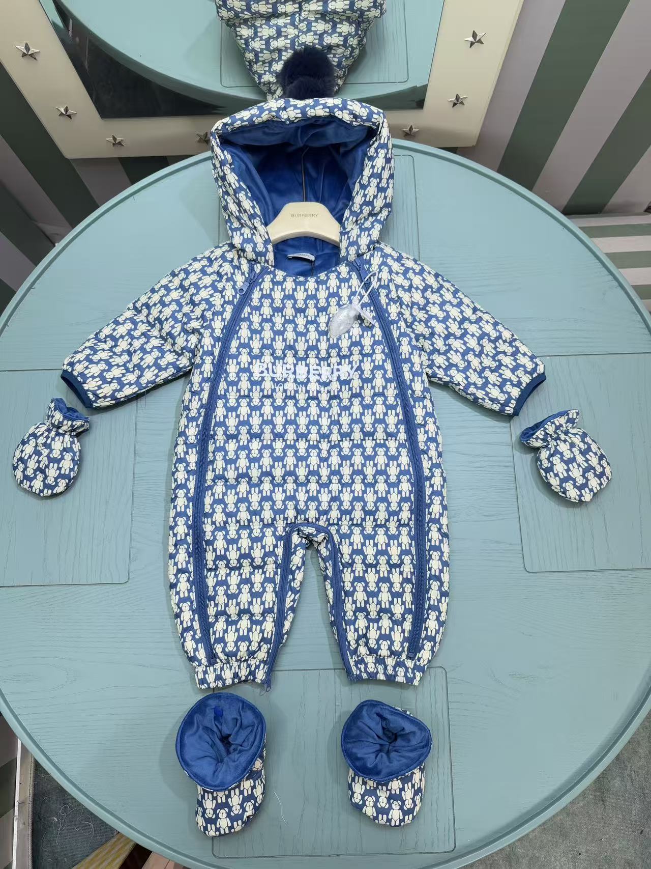 Burberry Infant Padded Romper Three-Piece Set – 2025FW