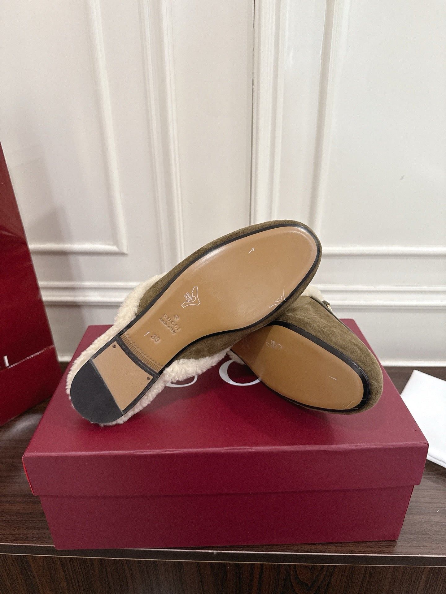 Gucci Princetown Merino Wool Mules
