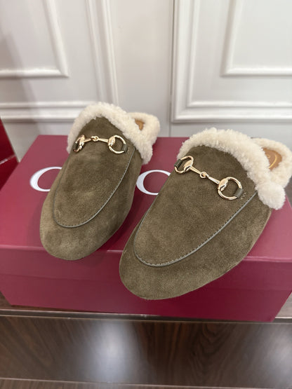 Gucci Princetown Merino Wool Mules