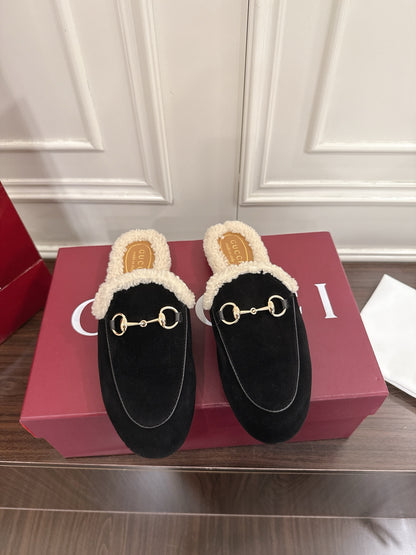 Gucci Princetown Merino Wool Mules