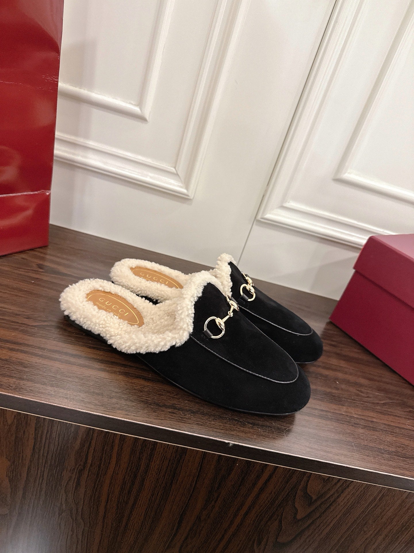 Gucci Princetown Merino Wool Mules