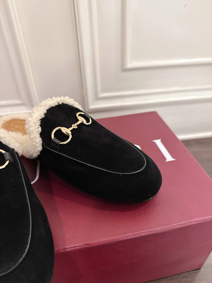 Gucci Princetown Merino Wool Mules